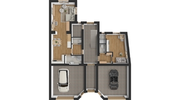 Půdorys 1.NP - Prodej nájemního domu 620 m², Hronov