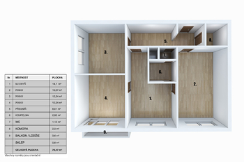 Prodej bytu 3+1 v osobním vlastnictví 76 m², Praha 10 - Malešice
