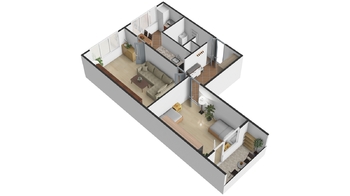 Prodej bytu 2+1 v osobním vlastnictví 61 m², Chomutov