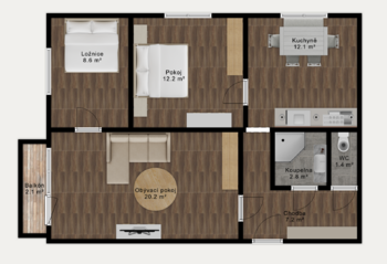 Prodej bytu 3+1 v družstevním vlastnictví 66 m², Jindřichův Hradec