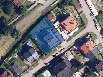 Snímek prodávaných parcel.č. - Prodej domu 140 m², Štěpánov