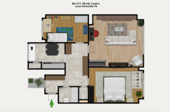 Pronájem bytu 3+1 v osobním vlastnictví 80 m², Praha 10 - Vršovice