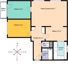 Prodej bytu 3+1 v osobním vlastnictví 80 m², Olomouc
