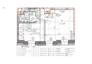Plánek - Pronájem bytu 1+1 v osobním vlastnictví 32 m², Praha 5 - Košíře