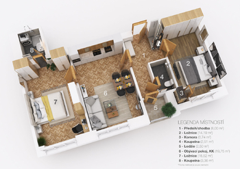 Prodej bytu 3+kk v družstevním vlastnictví 68 m², Praha 7 - Holešovice