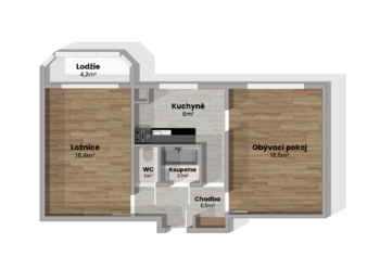 Prodej bytu 2+1 v osobním vlastnictví 56 m², Ostrava