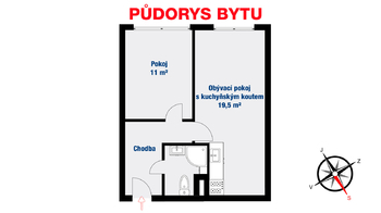 Pronájem bytu 2+kk v osobním vlastnictví 40 m², Litoměřice