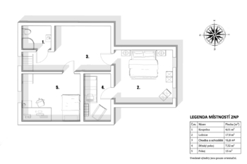 Půdorys 2.NP - Prodej domu 180 m², Vejprty