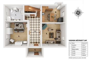 3D model - Prodej domu 180 m², Vejprty