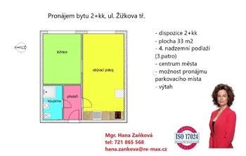 Pronájem bytu 2+kk v osobním vlastnictví 33 m², České Budějovice