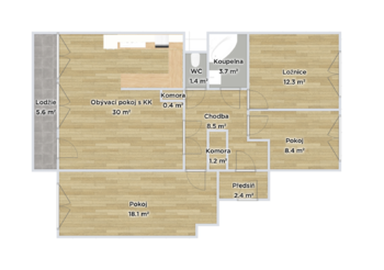 Prodej bytu 4+kk v osobním vlastnictví 96 m², Praha 5 - Stodůlky
