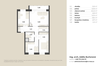Prodej bytu 3+1 v družstevním vlastnictví 77 m², Studénka