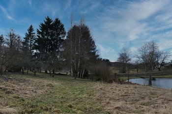 Zahrada u domu a zahrada sousedů - Prodej domu 119 m², Heřmaničky