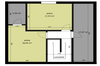 Plánek 1.patro - Prodej domu 113 m², Břežany I