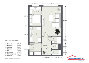Prodej bytu 2+kk v osobním vlastnictví 46 m², Praha 8 - Bohnice