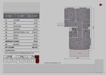 Prodej bytu 3+kk v osobním vlastnictví 95 m², Pacov