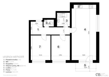 Prodej bytu 3+kk v osobním vlastnictví 71 m², Milovice