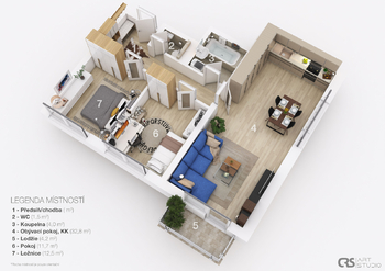 Prodej bytu 3+kk v osobním vlastnictví 71 m², Milovice