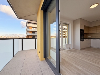 terasa, obývací pokoj - Pronájem bytu 3+kk v osobním vlastnictví 81 m², České Budějovice