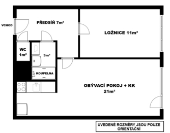 Prodej bytu 2+kk v osobním vlastnictví 45 m², Praha 8 - Kobylisy