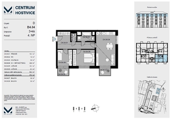 Pronájem bytu 3+kk v osobním vlastnictví 67 m², Hostivice