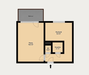 Pronájem bytu 1+1 v osobním vlastnictví 38 m², Němčice nad Hanou