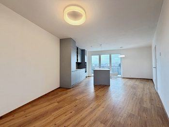 obývací pokoj s kuchyní - Pronájem bytu 3+kk v osobním vlastnictví 87 m², České Budějovice