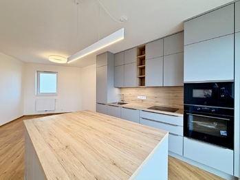 obývací pokoj s kuchyní - Pronájem bytu 3+kk v osobním vlastnictví 87 m², České Budějovice