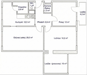 Prodej bytu 3+1 v osobním vlastnictví 73 m², Praha 9 - Letňany