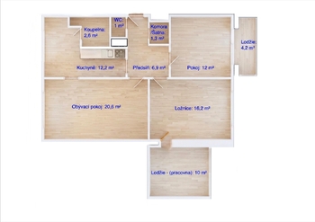 Prodej bytu 3+1 v osobním vlastnictví 73 m², Praha 9 - Letňany