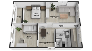 Prodej bytu 3+1 v osobním vlastnictví 66 m², Aš