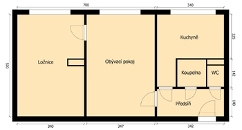 Prodej bytu 2+1 v osobním vlastnictví 52 m², Kladno
