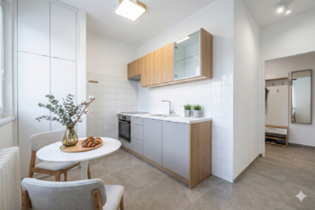 vizualizace budoucího stavu kuchyně - Prodej bytu 2+1 v osobním vlastnictví 52 m², Kladno