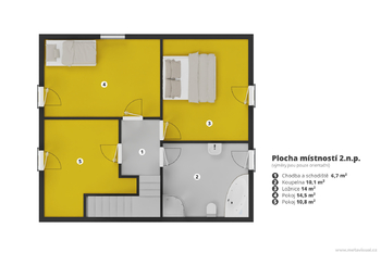 1. Patro - Pronájem domu 123 m², Bašť