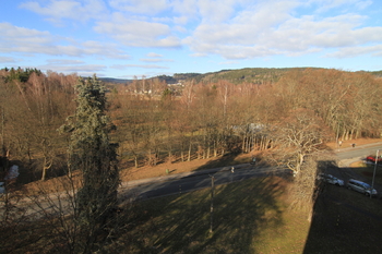 Pohled z bytu do přírody - Prodej bytu 4+1 v osobním vlastnictví 81 m², Mariánské Lázně