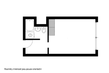 Pronájem bytu 1+kk v osobním vlastnictví 23 m², Praha 8 - Kobylisy