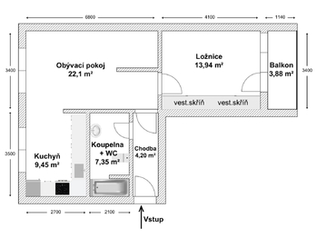 Pronájem bytu 2+kk v osobním vlastnictví 61 m², Mohelnice