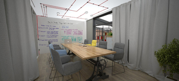 vizualizace office - Pronájem obchodních prostor 1247 m², Ostrava