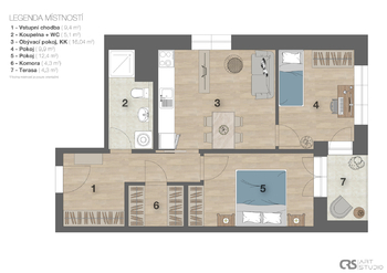 Prodej bytu 3+kk v družstevním vlastnictví 60 m², Liberec