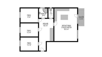 Pronájem bytu 4+kk v osobním vlastnictví 103 m², Zastávka