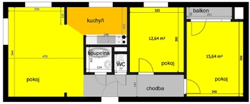 Pronájem bytu 3+1 v osobním vlastnictví 80 m², Poděbrady