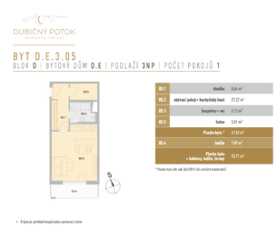 Prodej bytu 1+kk v osobním vlastnictví 56 m², České Budějovice