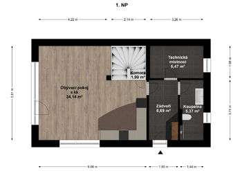Přízemí - Pronájem domu 110 m², Plzeň
