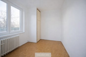 Vyklizený stav - Prodej bytu 3+1 v osobním vlastnictví 73 m², Praha 9 - Hloubětín