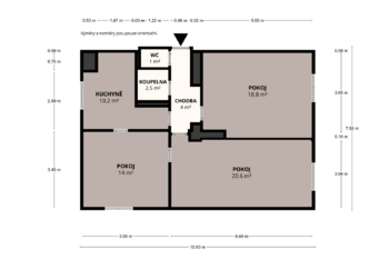 Prodej bytu 3+1 v osobním vlastnictví 73 m², Praha 9 - Hloubětín
