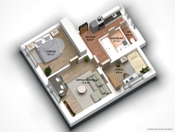 Prodej bytu 2+1 v osobním vlastnictví 72 m², Stráž pod Ralskem