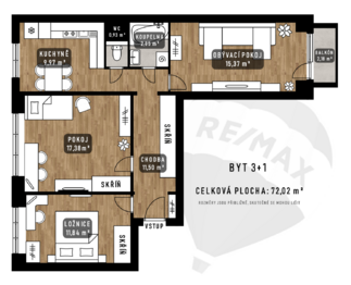 Prodej bytu 3+1 v družstevním vlastnictví 81 m², Nový Jičín