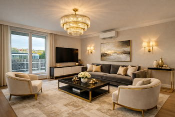 vizualizace salonek v patře - Prodej domu 336 m², Praha 6 - Nebušice