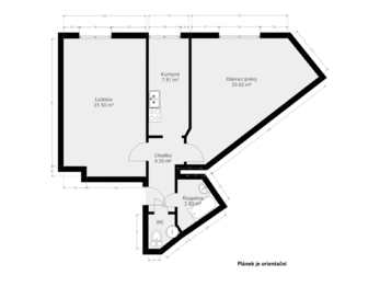 Prodej bytu 2+1 v osobním vlastnictví 78 m², Praha 4 - Nusle