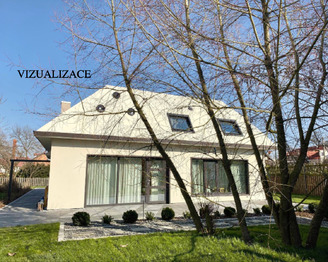 VIZUALIZACE zadní části domu - Prodej pozemku 2494 m², Dětřichov u Moravské Třebové